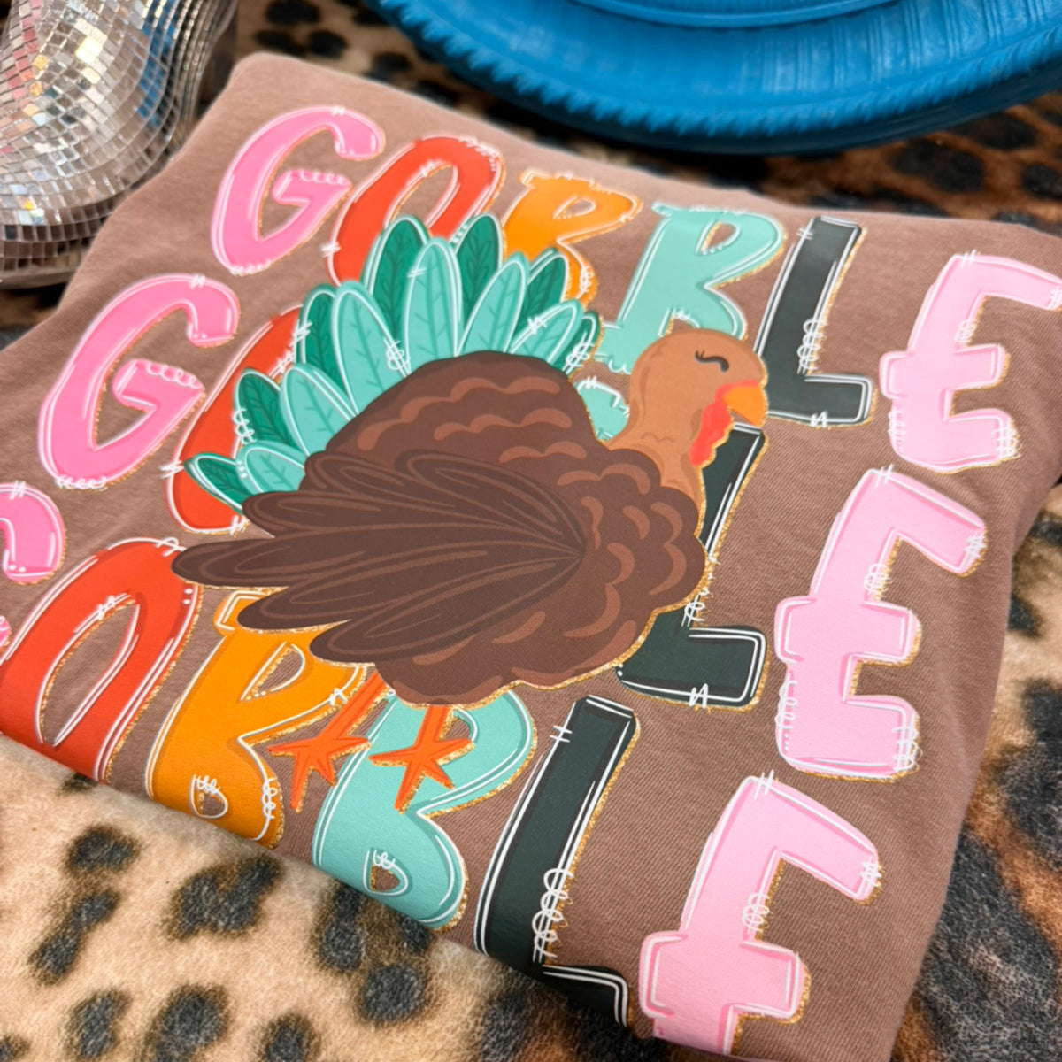 Gobble gobble DTF comfort color tee espresso