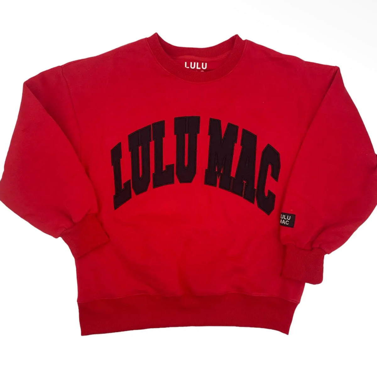 Lulu Mac red and black sweatshirt