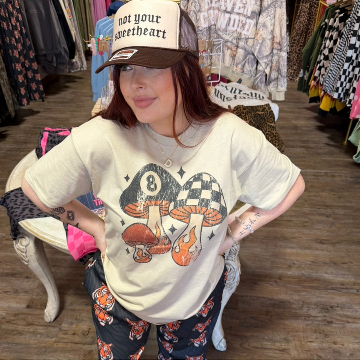 Magic 8 ball mushroom sublimation gildan tee