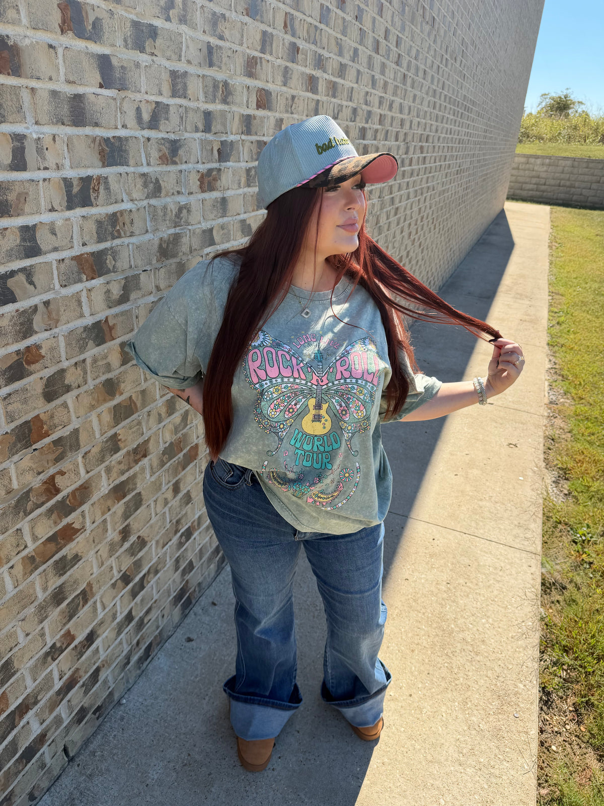Rock and roll boxy fit tee