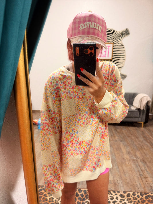 Meadow bloom patchwork top