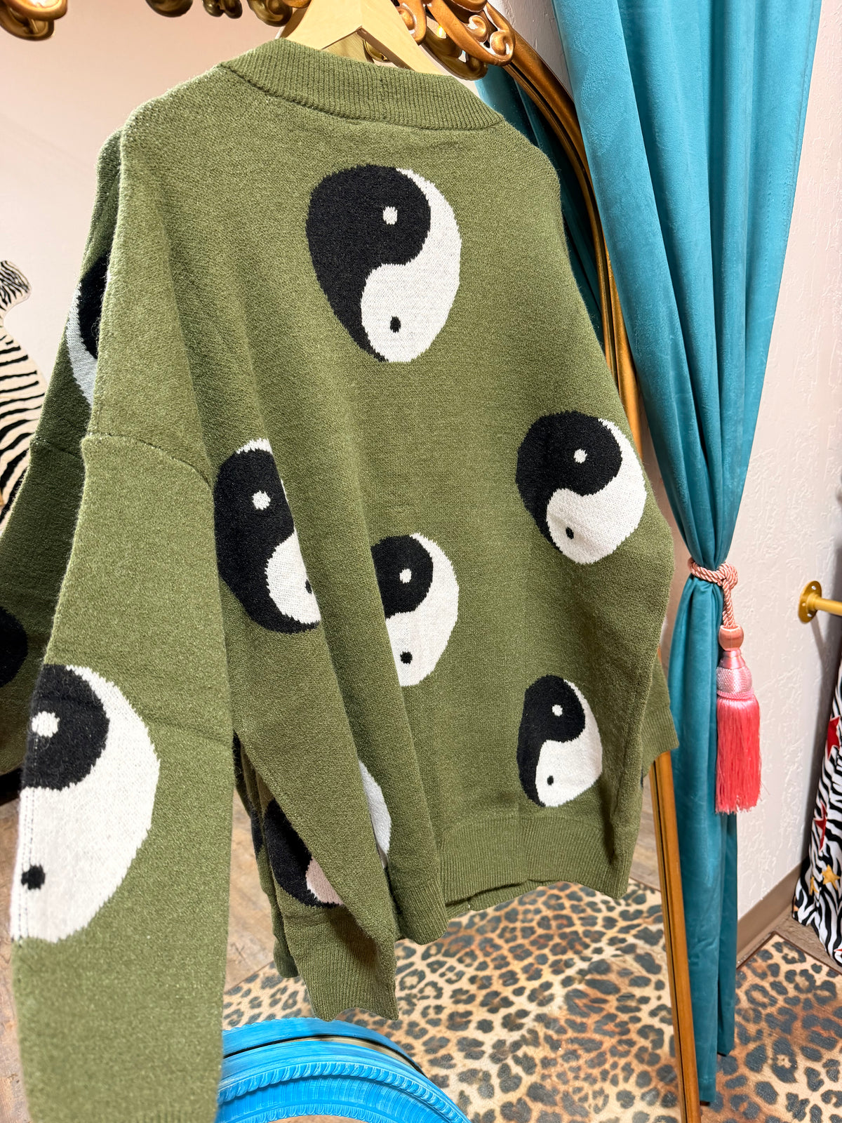 Oversized yin yang cardigan
