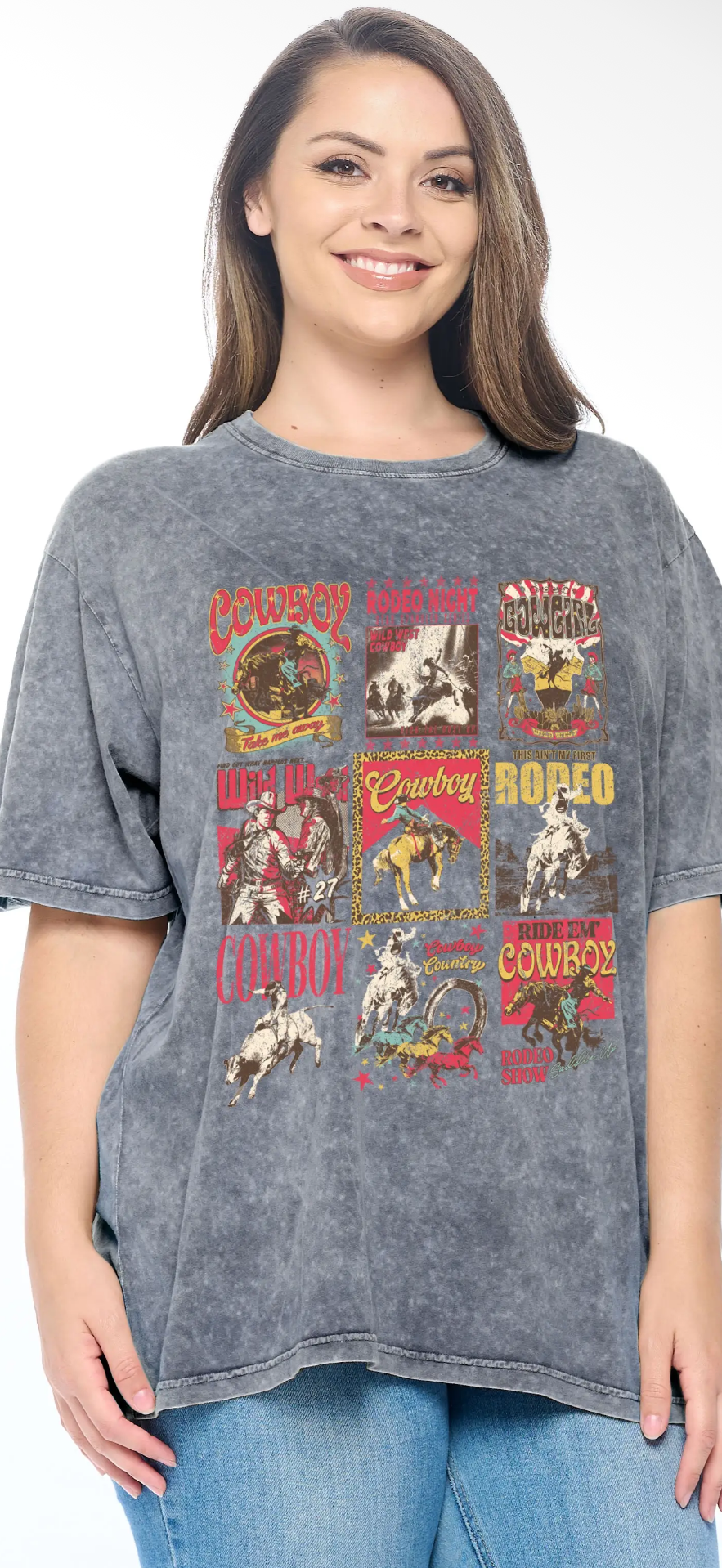 Western vintage washed tee
