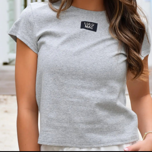 Lulu Mac babydoll top - grey