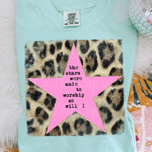 The stars were made to worship comfort color tee - blue