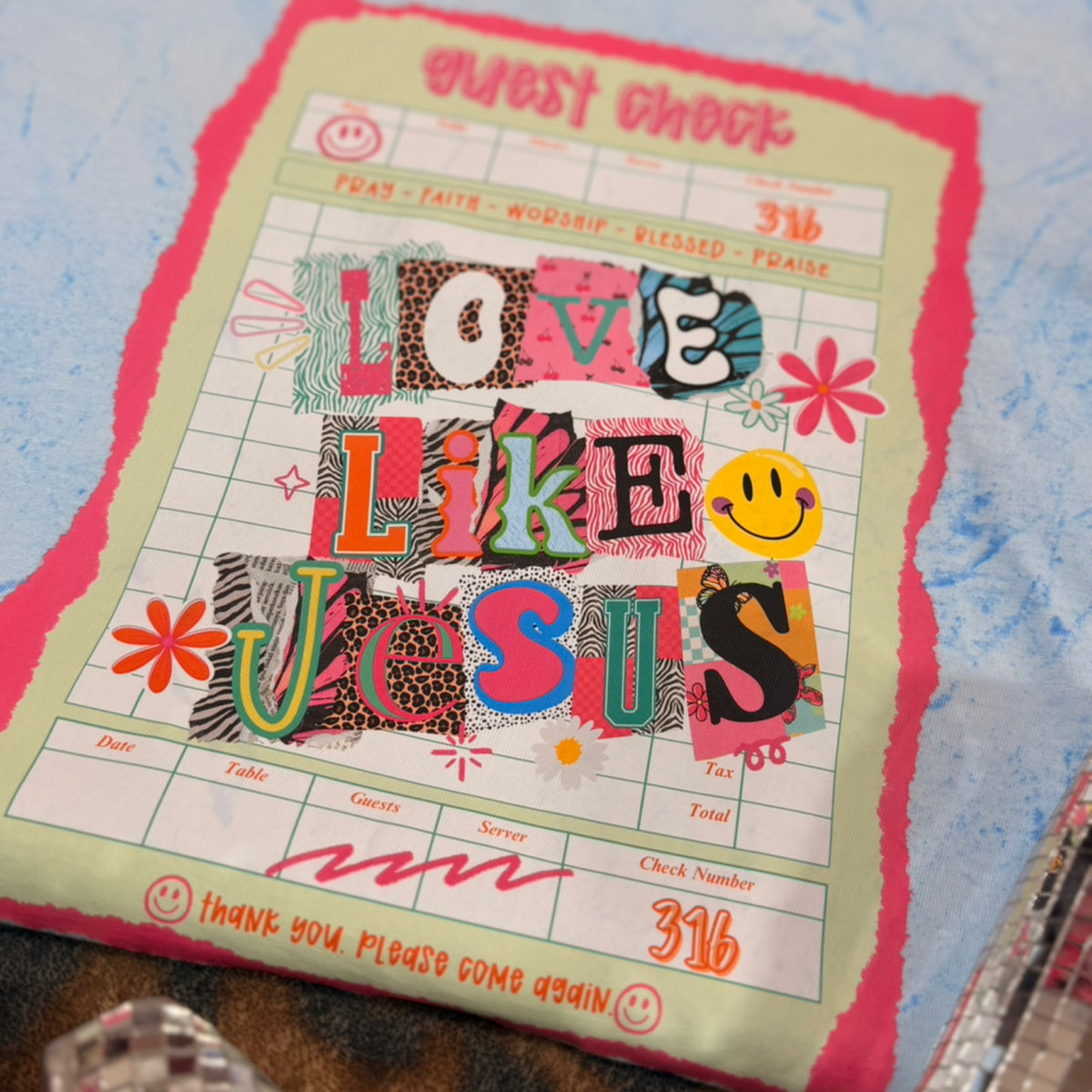 “Love like jesus” comfort color - color blast tee