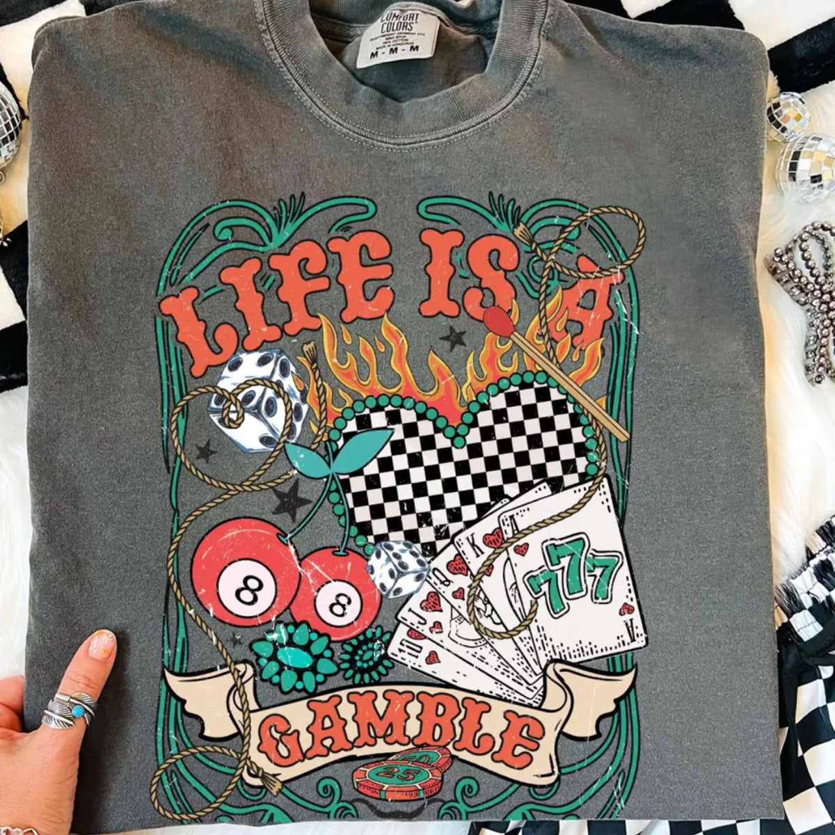 Life is a gamble comfort color pepper