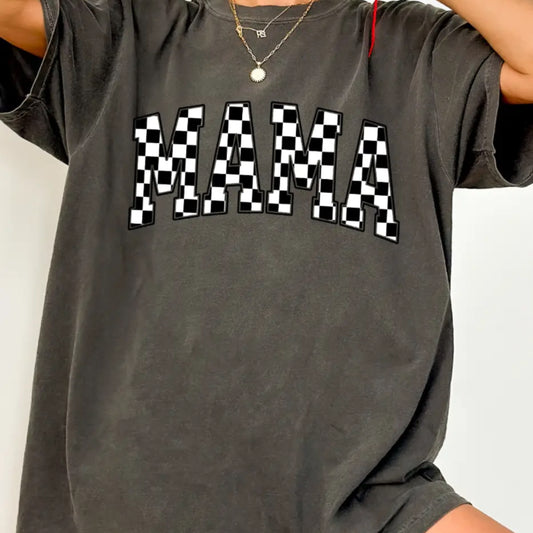 Checkered mama comfort color pepper