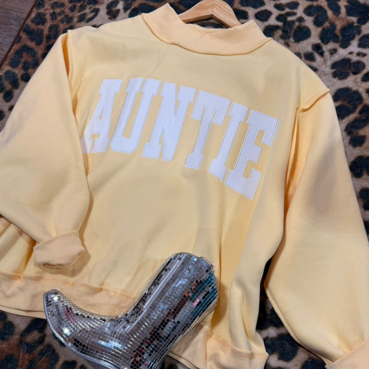“Auntie” mockneck sweatshirt
