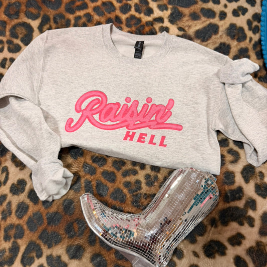 “Raisin Hell” sweatshirt - ash